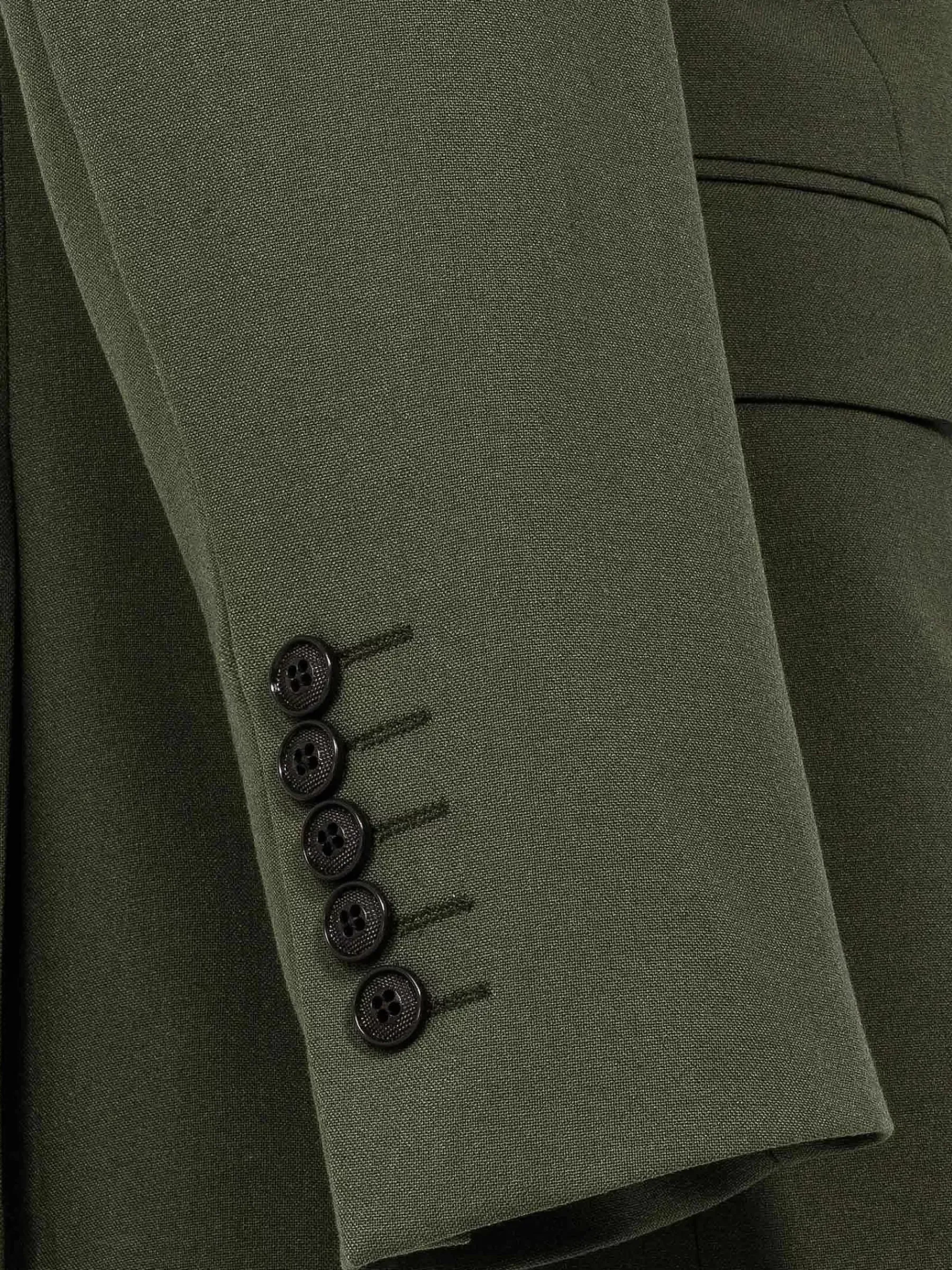 Wam Denim Slim Fit Khaki Textured Colbert| Colberts