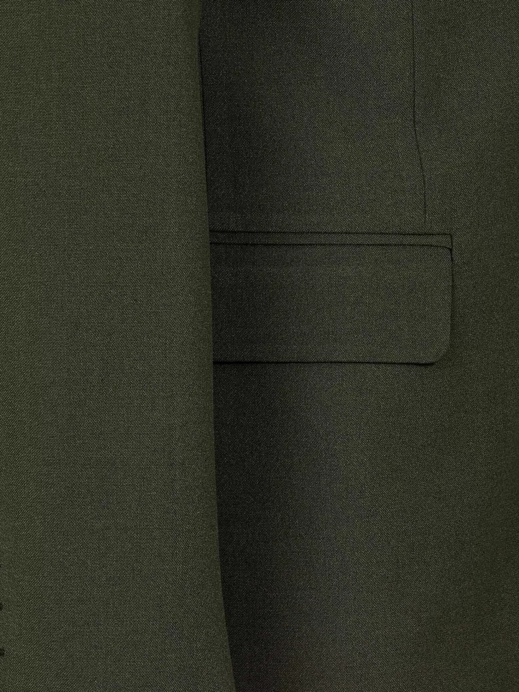 Wam Denim Slim Fit Khaki Textured Colbert| Colberts