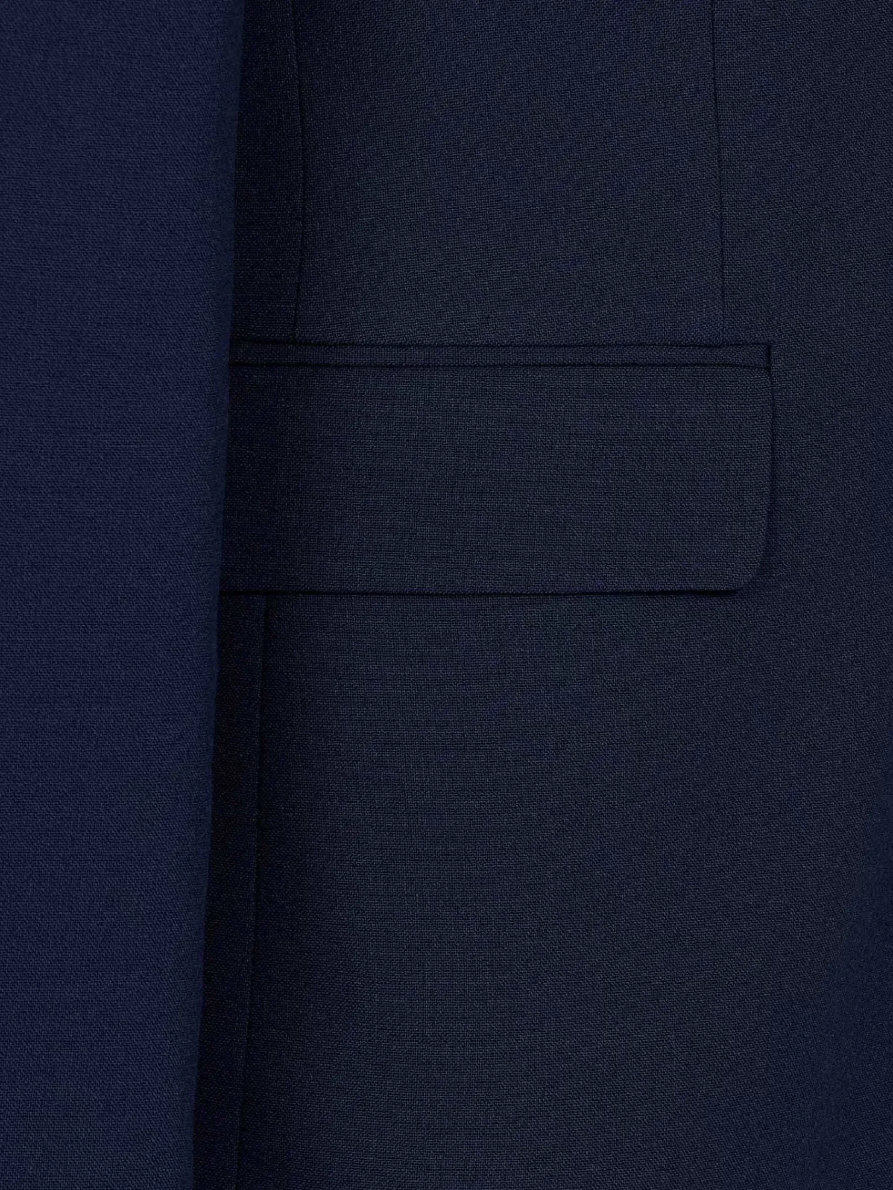 Wam Denim Slim Fit Navy Textured Colbert| Colberts