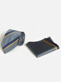 Wam Denim Stropdas S38 Anthracite Navy| Stropdassen