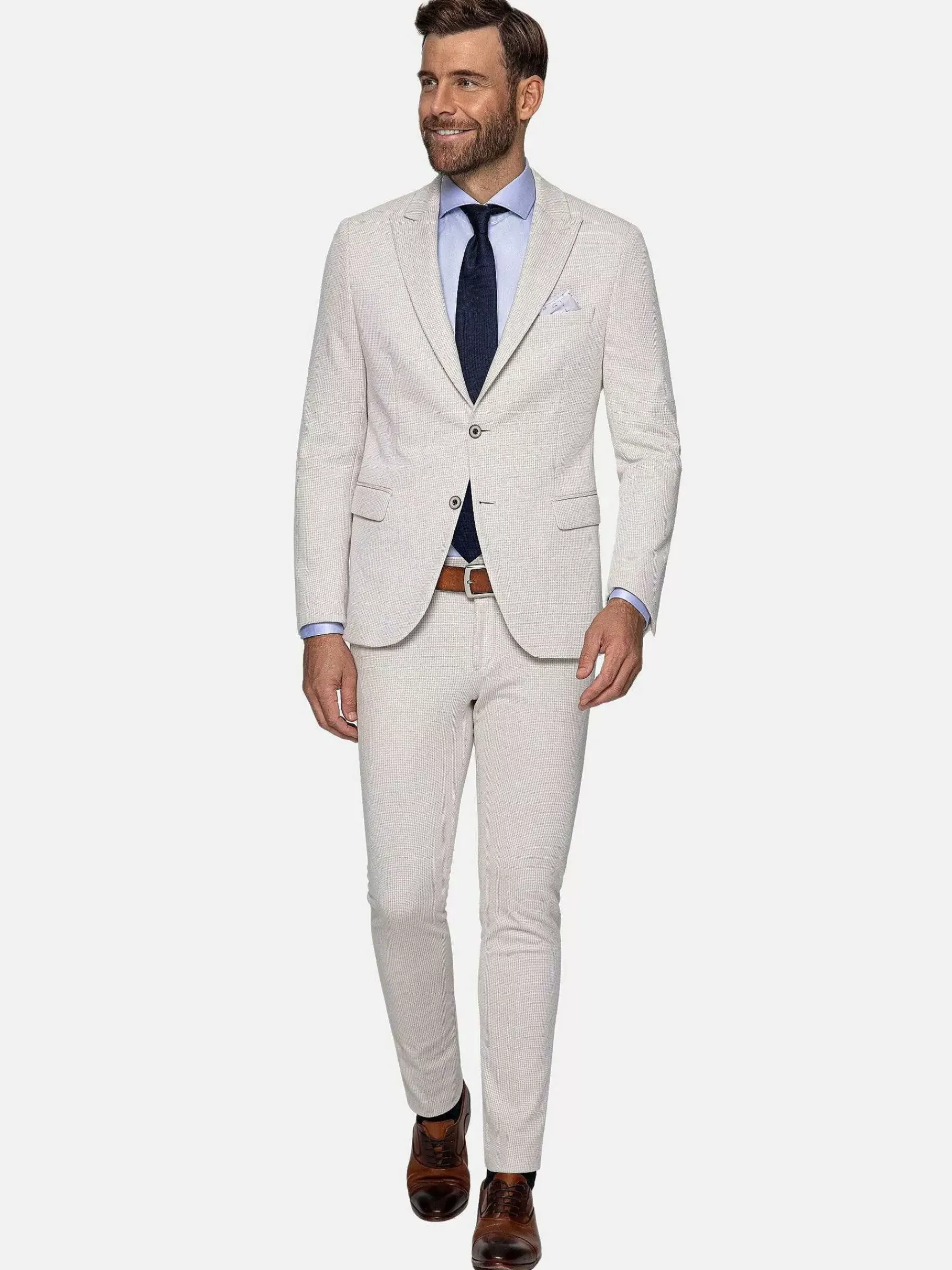 Wam Denim Sur Mer Slim Fit Beige Pantalon| Pantalons