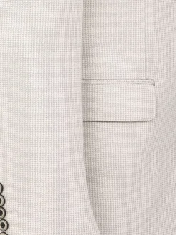 Wam Denim Sur Mer Slim Fit Single Breasted Beige Colbert| Colberts