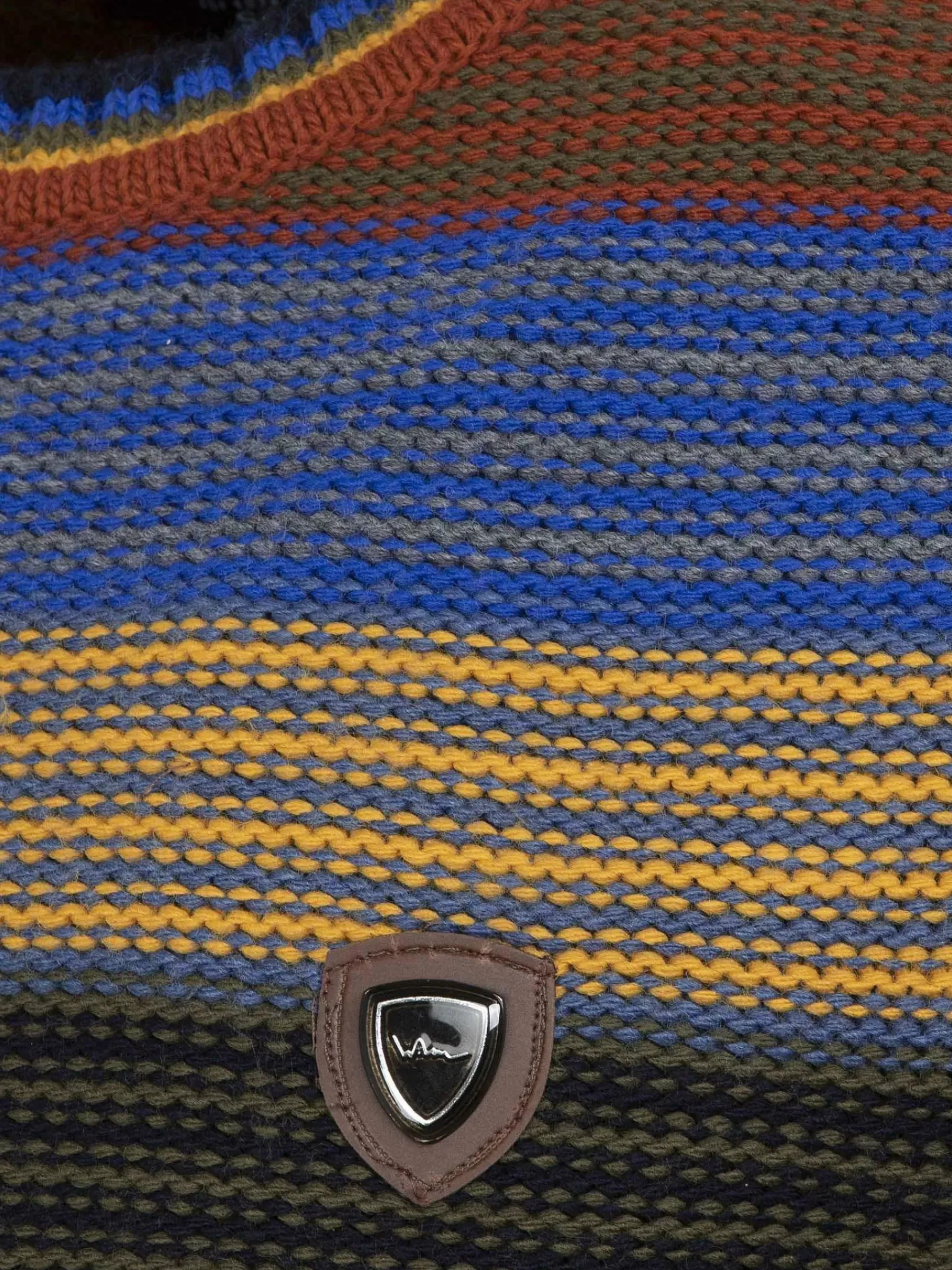 Wam Denim Sweater 77517 Puebla Royal Blue Yellow| Truien