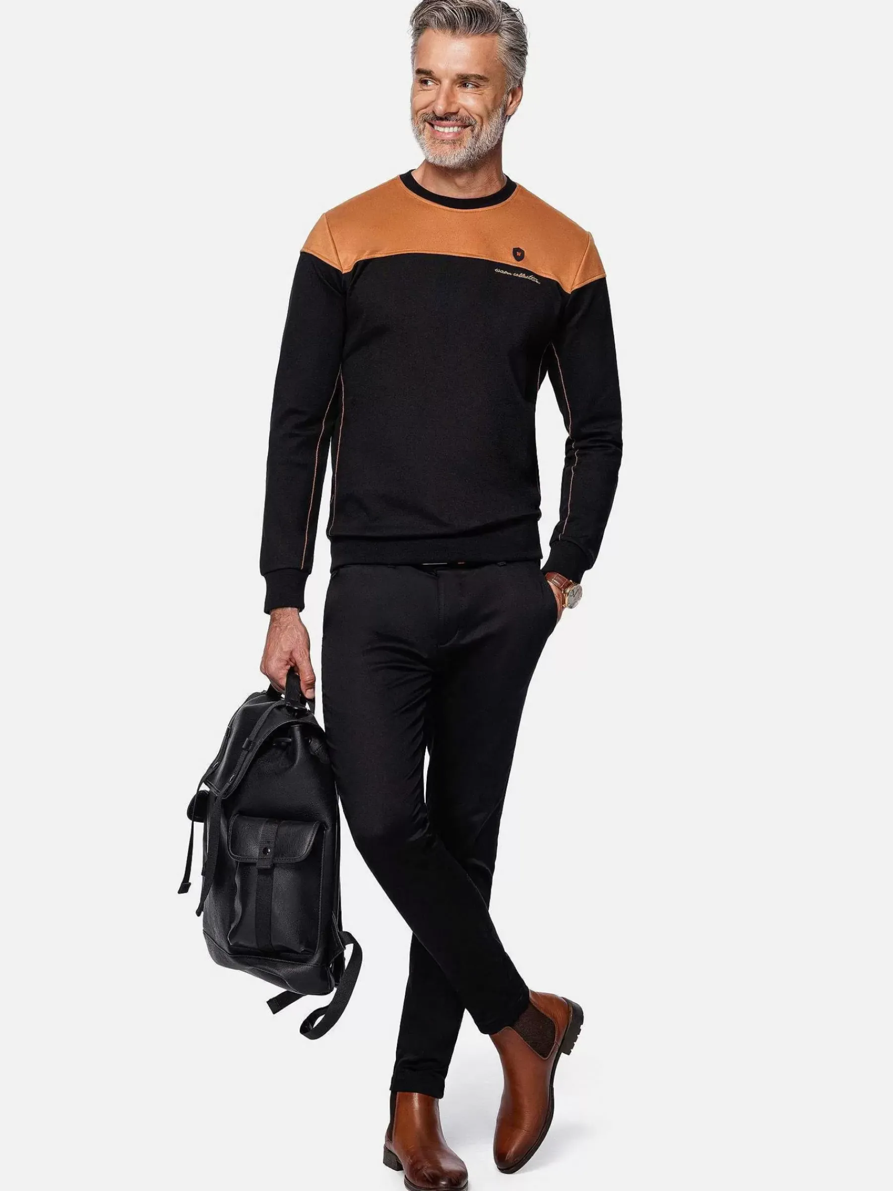 Wam Denim Sweater 76374 Sedona Peru Black| Sweaters