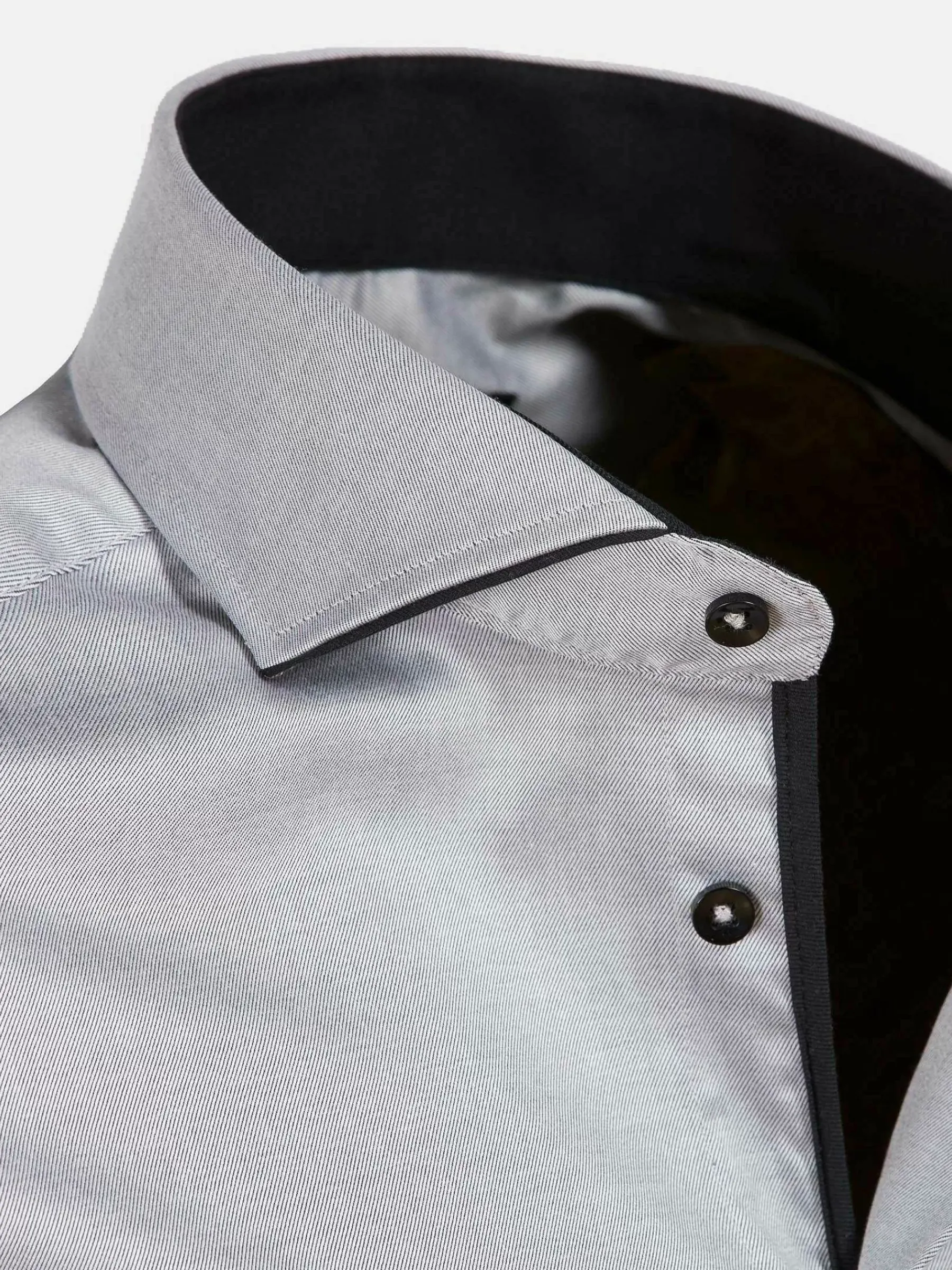 Wam Denim Terrassa Solid Grey Overhemd Lange Mouw| Overhemd Lange Mouwen