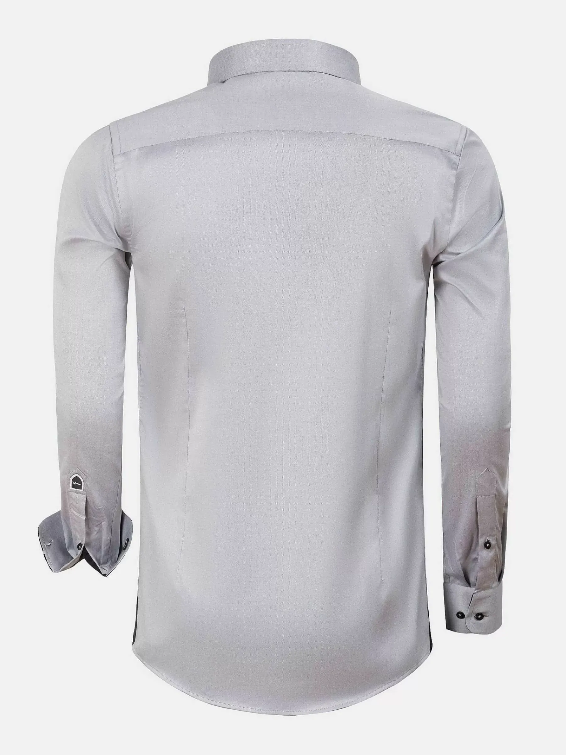 Wam Denim Terrassa Solid Grey Overhemd Lange Mouw| Overhemd Lange Mouwen