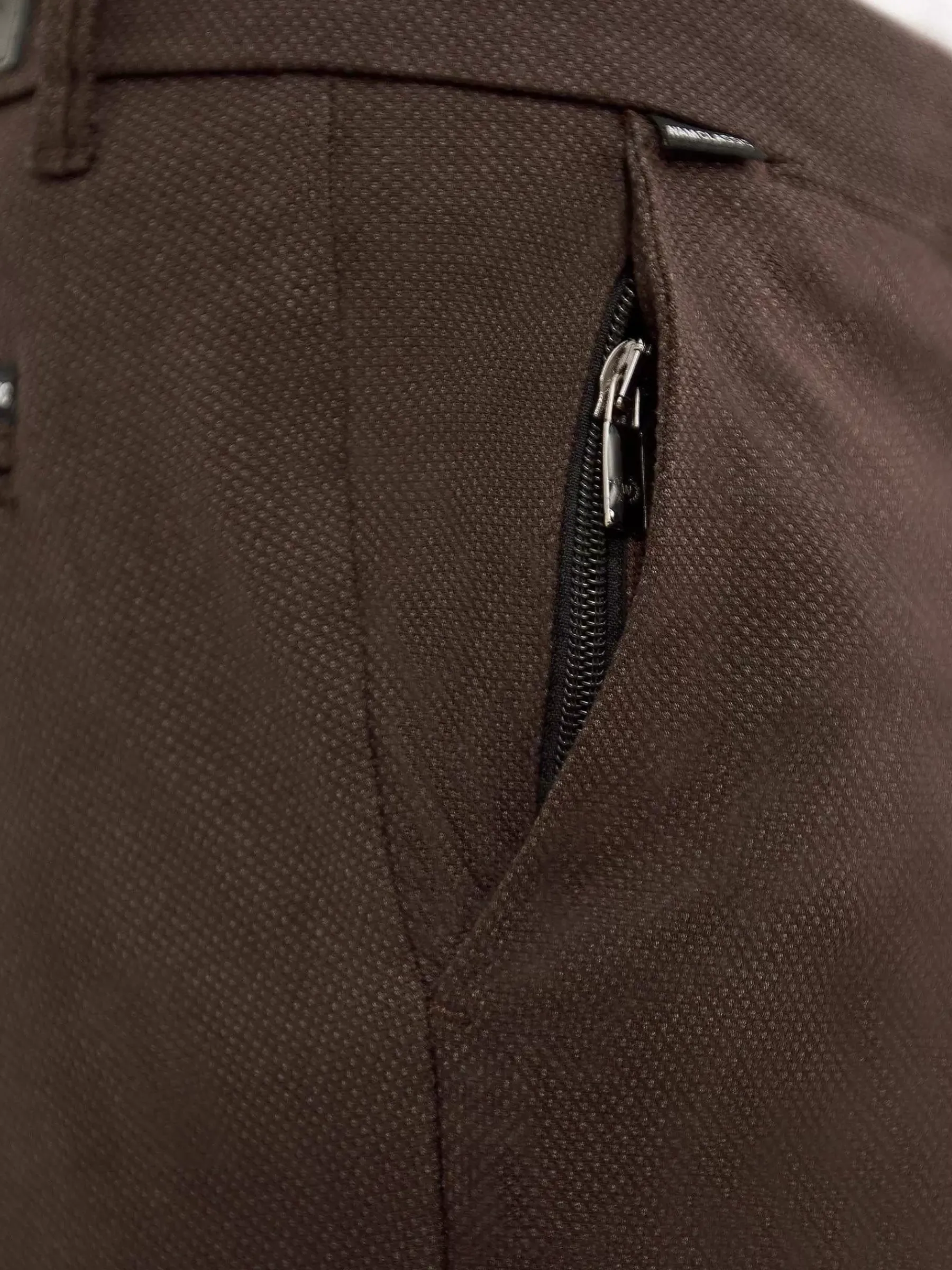 Wam Denim Thor Mini Pattern Check Brown Chino| Chino'S
