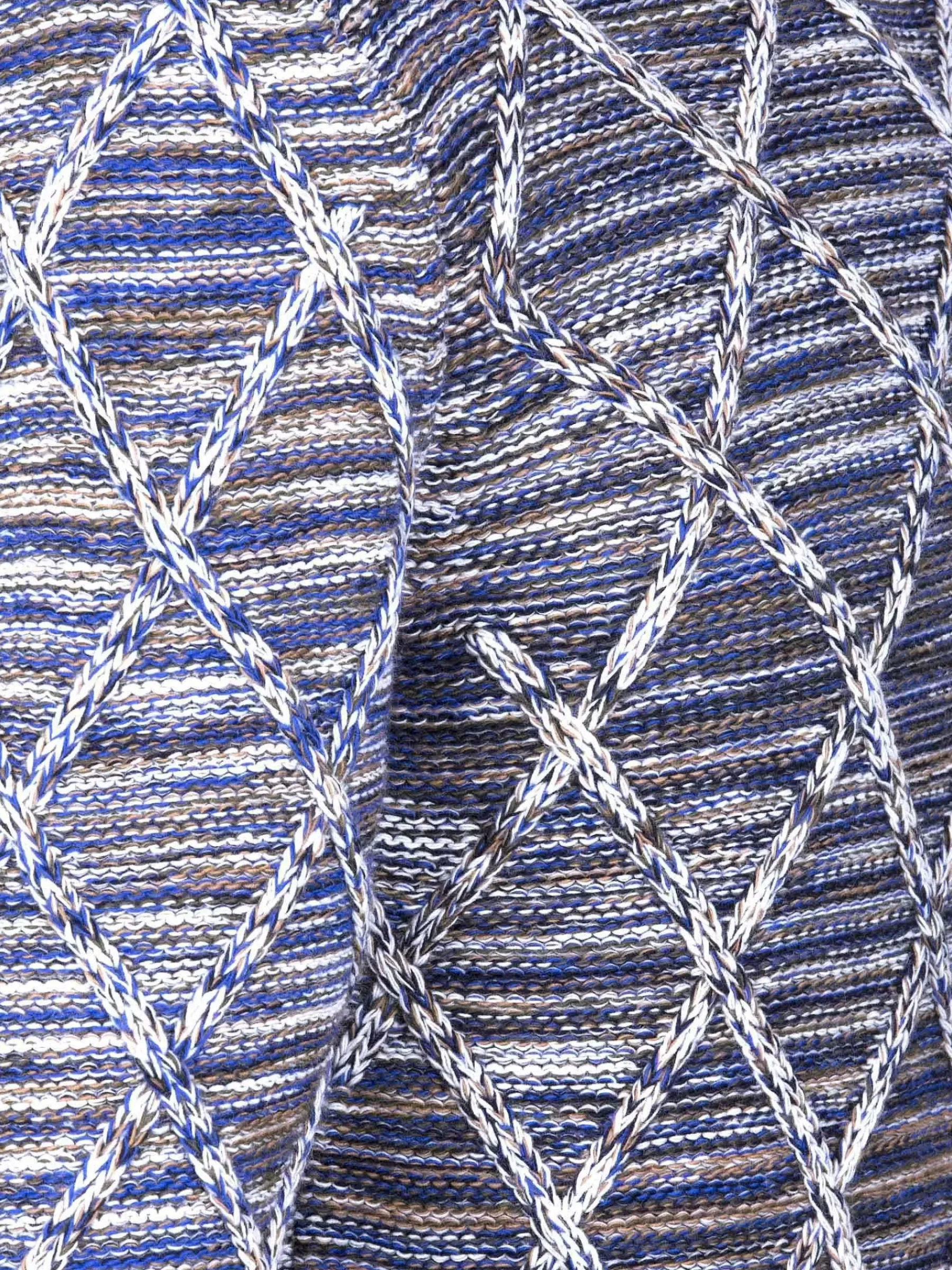 Wam Denim Truien 77520 Flinn Grey Royal Blue| Truien