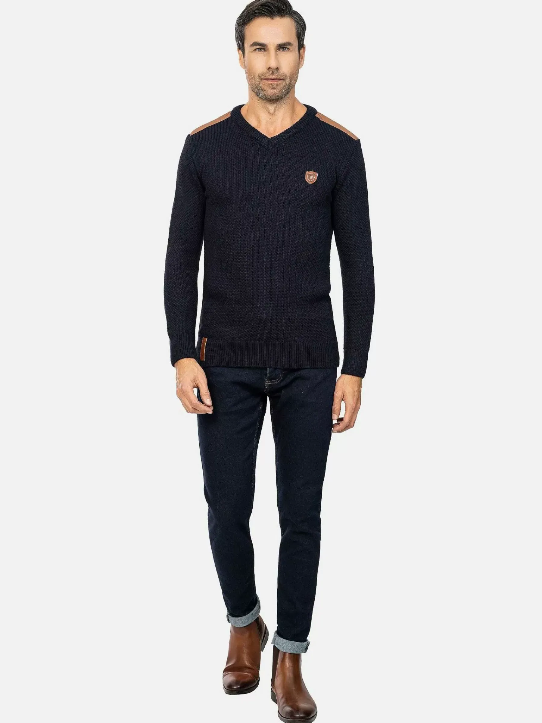 Wam Denim Truien 77534 Wallance Navy| Truien