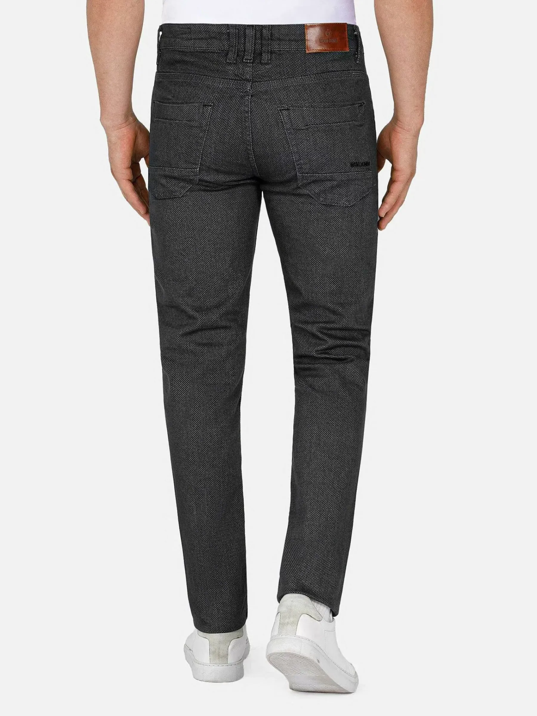 Wam Denim Twilight Mini Check Slim Fit Anthracite Jeans| Jeans