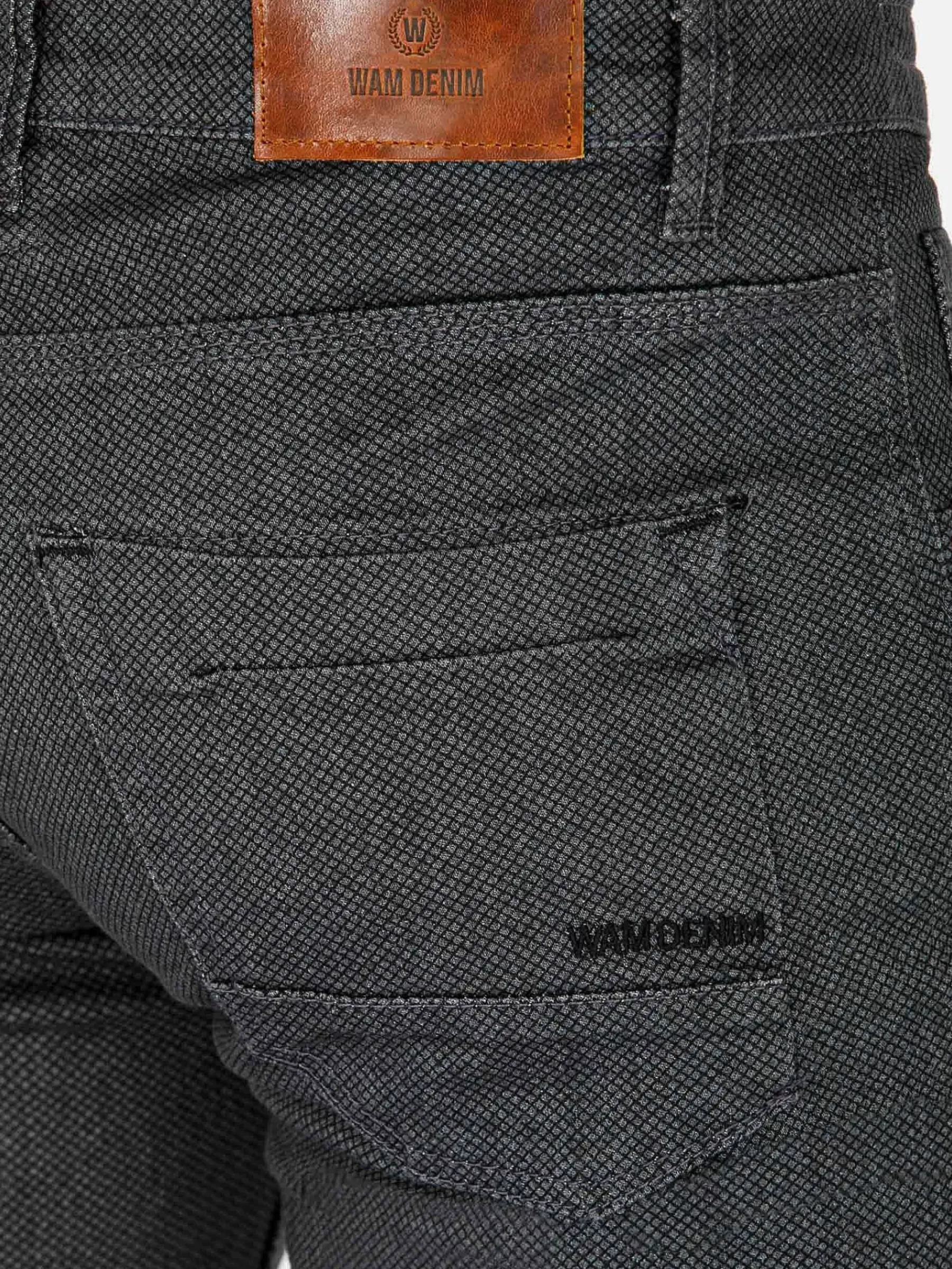 Wam Denim Twilight Mini Check Slim Fit Anthracite Jeans| Jeans