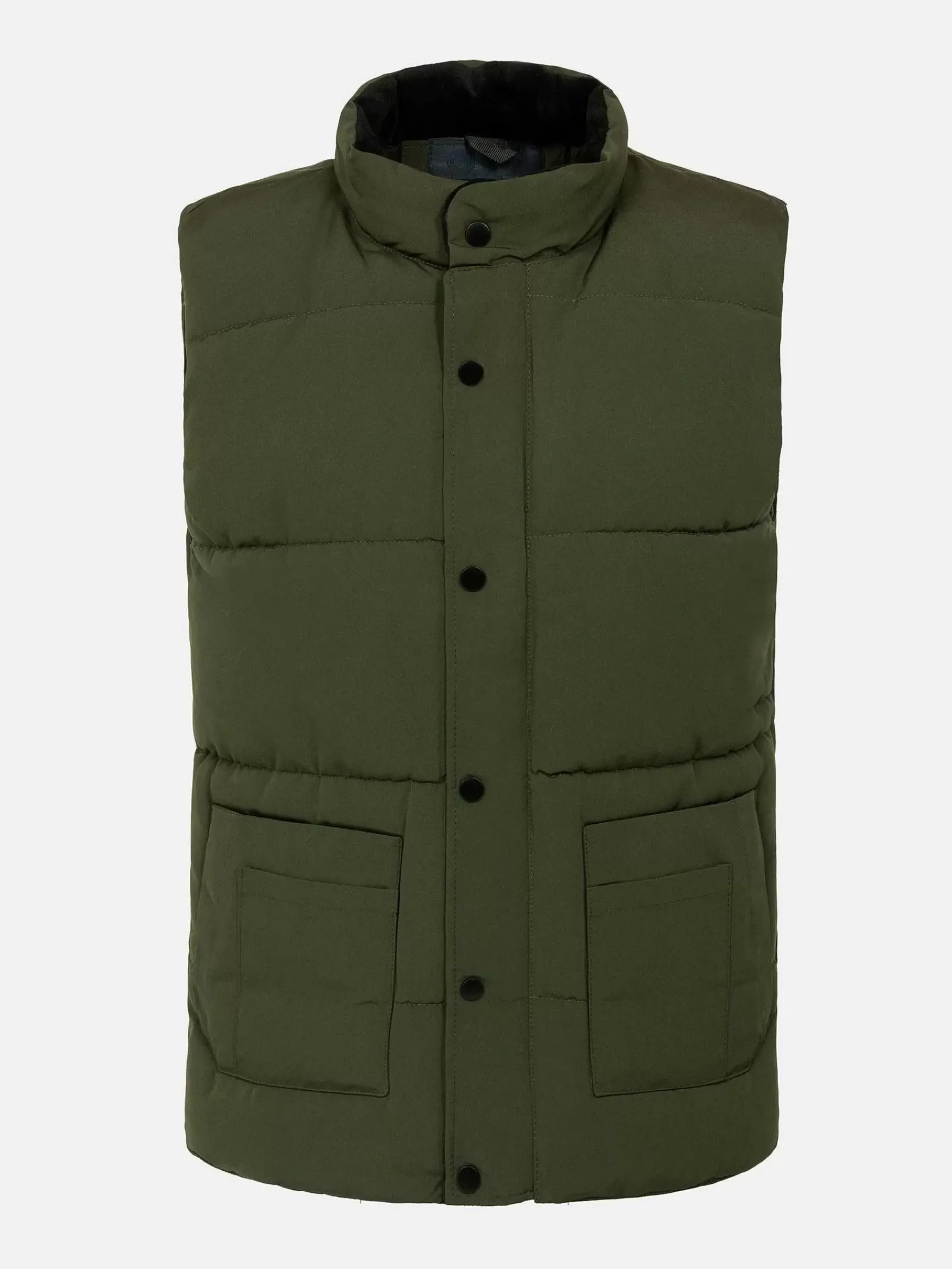 Wam Denim Velvet Crew Neck Green Bodywarmer| Bodywarmer