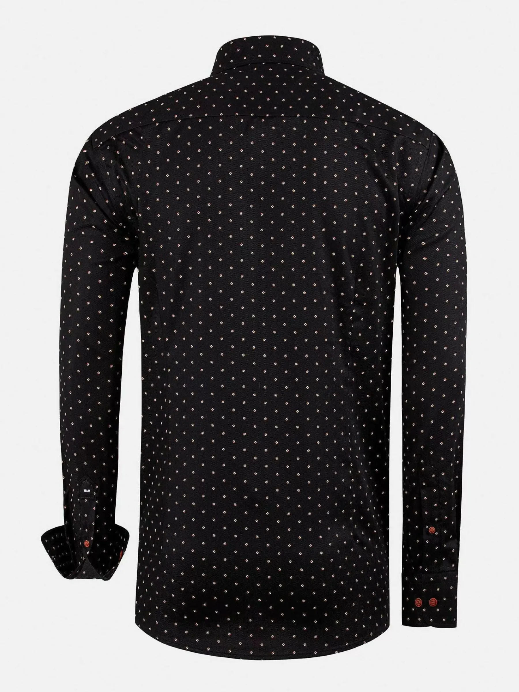 Wam Denim Verdantia Coffee Bean Pattern Black Overhemd Lange Mouw| Overhemd Lange Mouwen