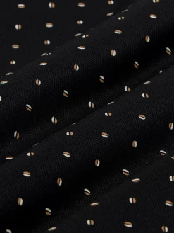Wam Denim Verdantia Coffee Bean Pattern Black Overhemd Lange Mouw| Overhemd Lange Mouwen