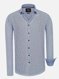 Wam Denim Vermilion Checkered Blue Overhemd Lange Mouw| Overhemd Lange Mouwen