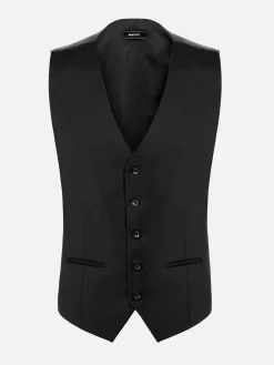 Wam Denim Vittorio Black Gilet| Gilets