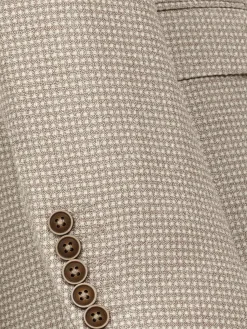 Wam Denim Vivia Single Breasted Check Dark Beige Colbert| Colberts