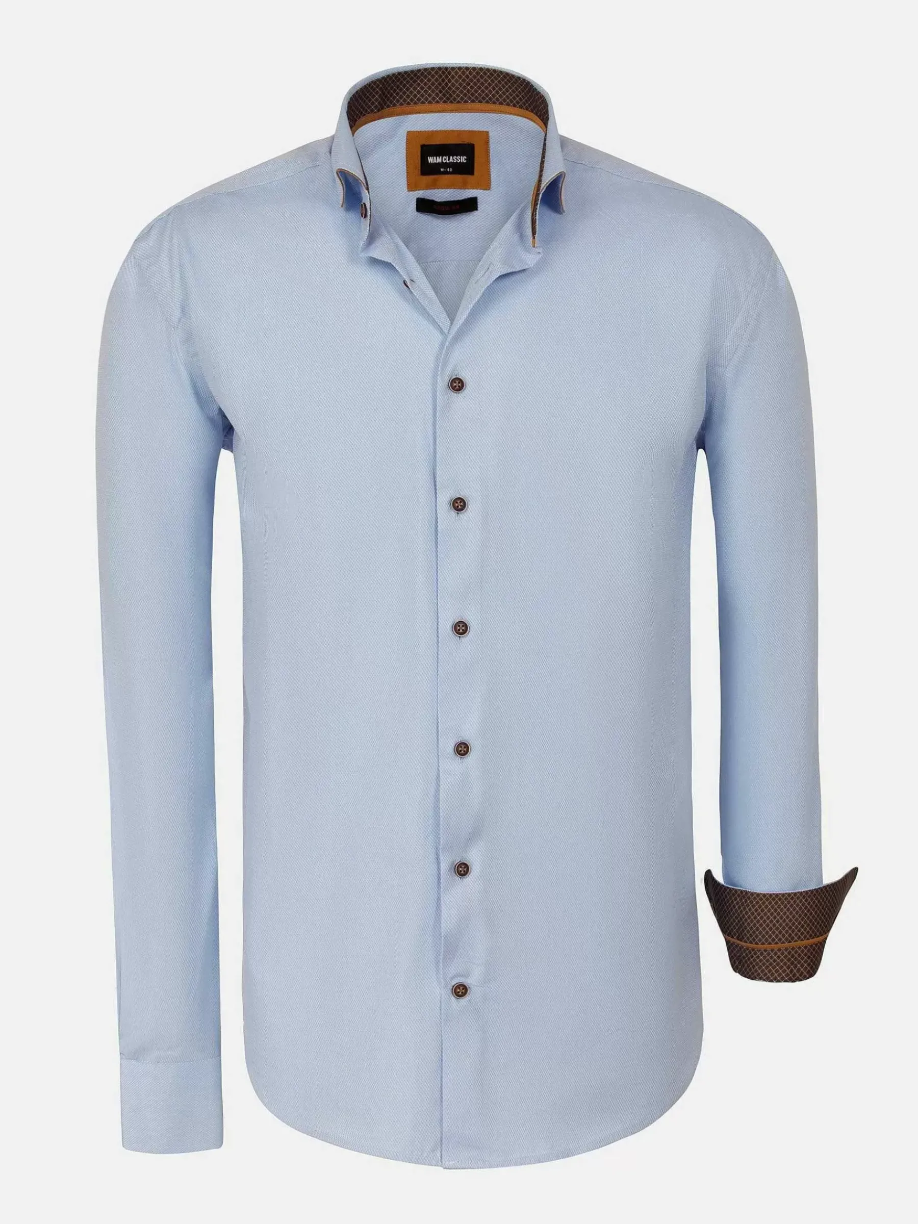 Wam Denim Waylon Regular Fit Light Blue Overhemd| Overhemd Lange Mouwen